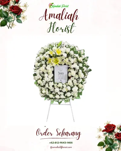 Krans Bunga Duka Cita di Kebonsari Wetan