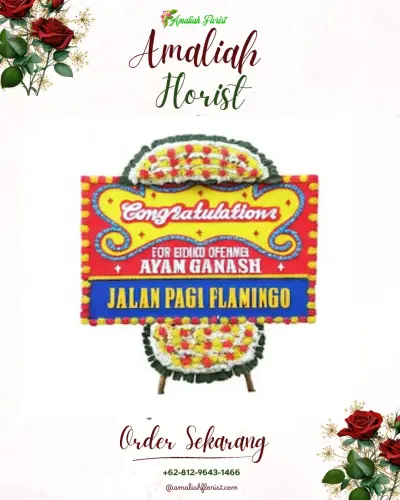 Bunga Papan Congratulation di Kebonsari Wetan